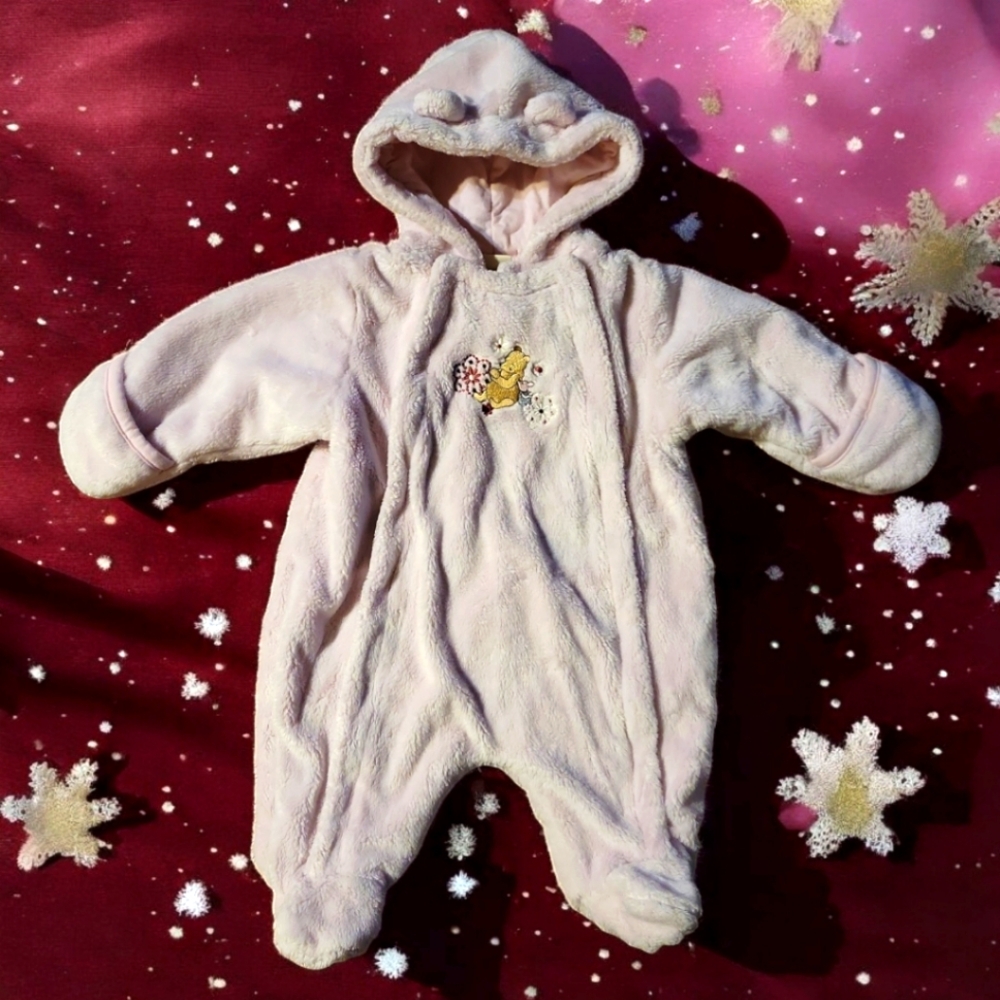 Disney Winnie Pooh Piglet Pink Plush Winter Bunting Snowsuit 3M